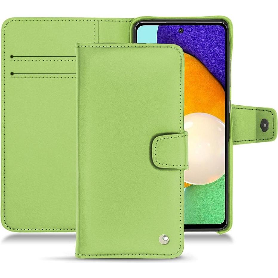 Noreve Lederschutzhülle Wallet (Samsung Galaxy A52), Smartphone Hülle, Grün