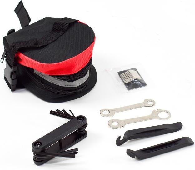 Actual product image 29BT Sacoche de selle avec kit réparation vélo
