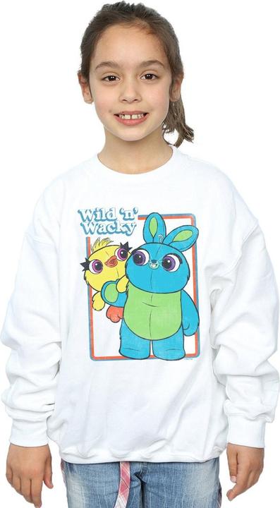 Actual product image Disney Girls Toy Story 4 Duck And Bunny Wild And Wacky Sweatshirt (140, 146)