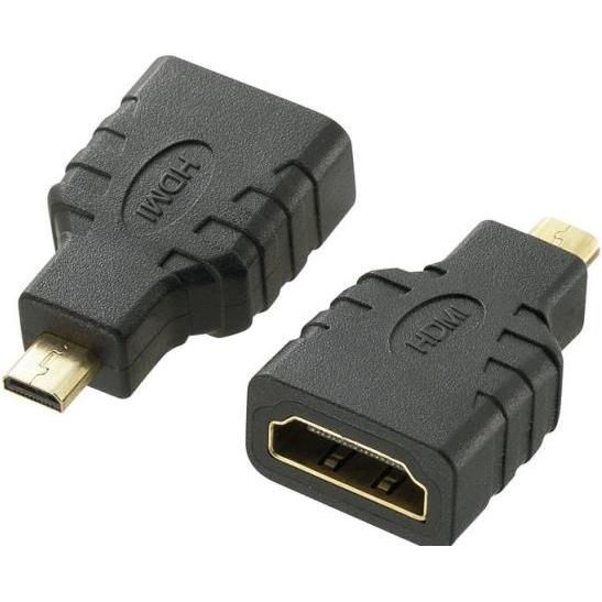 SpeaKa Professional HDMI Adapter (1x HDMI-Stecker D Micro (HDMI), Data + Video Adapter, Schwarz