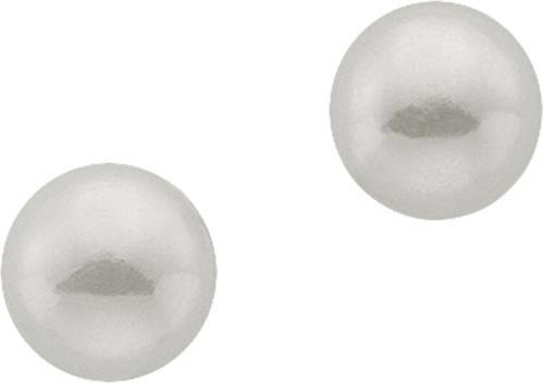Actual product image Muau Stud earrings white gold 750 fresh water pearl 6mm (750/18K white gold)