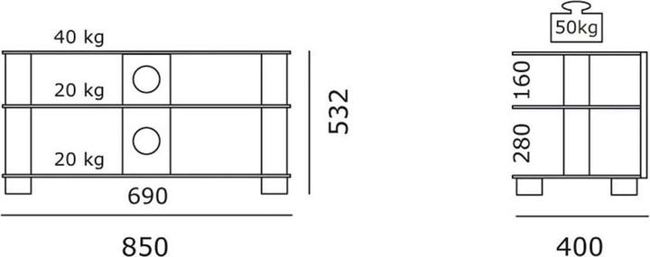 Actual product image just-racks by Spectral Tv8553