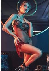 Produktbild Anais Robe lingerie rouge et noire Fantasme - - L/XL - Rouge (L)