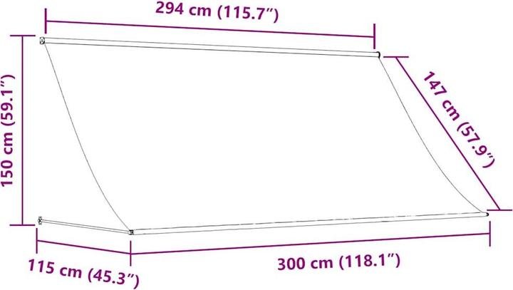 Image du produit vidaXL Seitenmarkise (3 m)