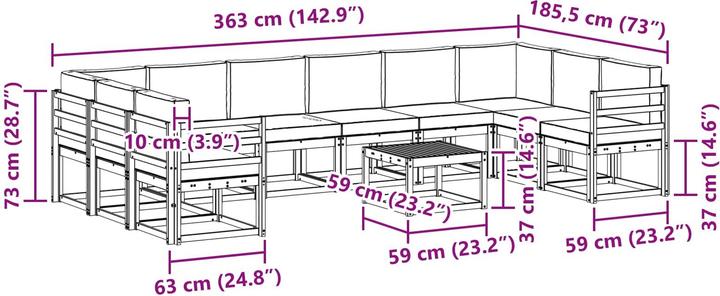 Produktbild vidaXL Outdoor-Sitzplätze