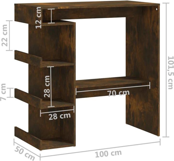 Produktbild vidaXL Bartisch (100 x 50 x 101.50 cm)