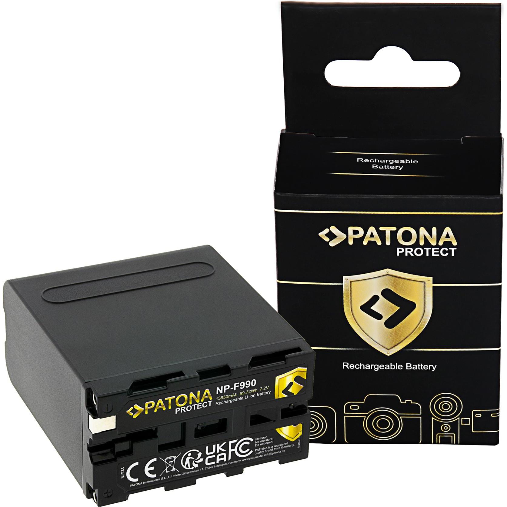 Patona Proteggi la batteria Sony NP-F990 (Batteria della fotocamera), Alimentatore fotocamera, Nero