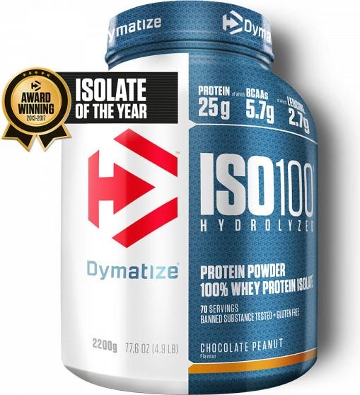 Actual product image Dymatize Iso 100 (Chocolate, Groundnut, 1 pcs., 2264 g)