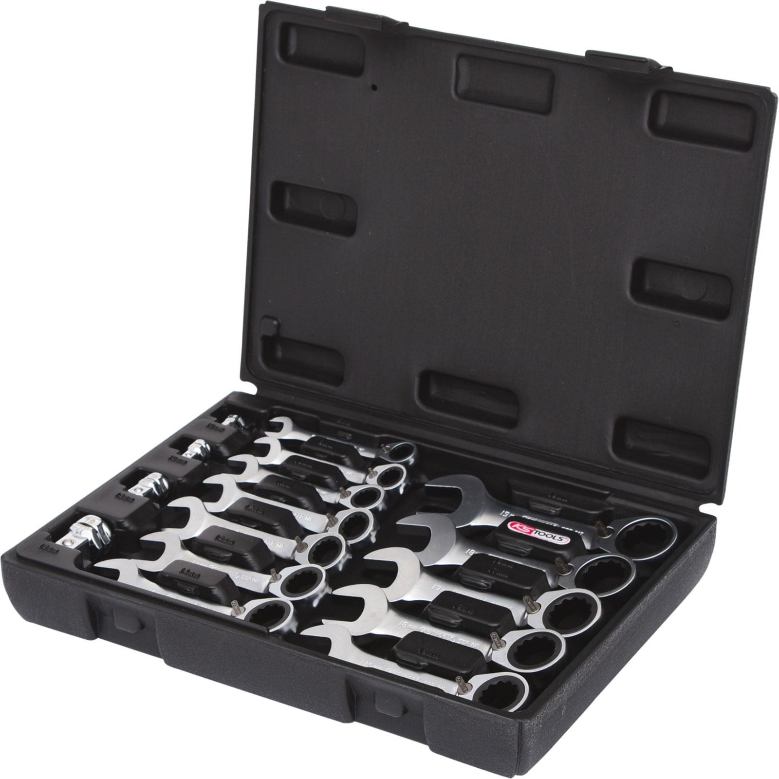 KS Tools, Schraubenschlüssel, GEARplus Ratschenringmaulschlüssel-Satz 503.4653 (8 mm, 10  mm, 14 mm, 18 mm, 11 mm, 12 mm...