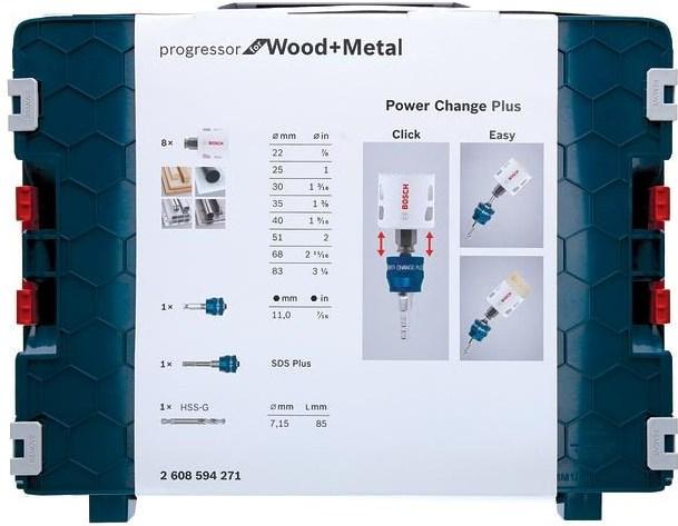 Image du produit Bosch Professional Zubehör Kit d'électricien de 11 pièces, 1 scie cloche Progressor for Wood&Metal (83 mm, 51 mm, 22 mm, 68 mm, 35 mm, 30 mm, 40 mm, 25 mm)