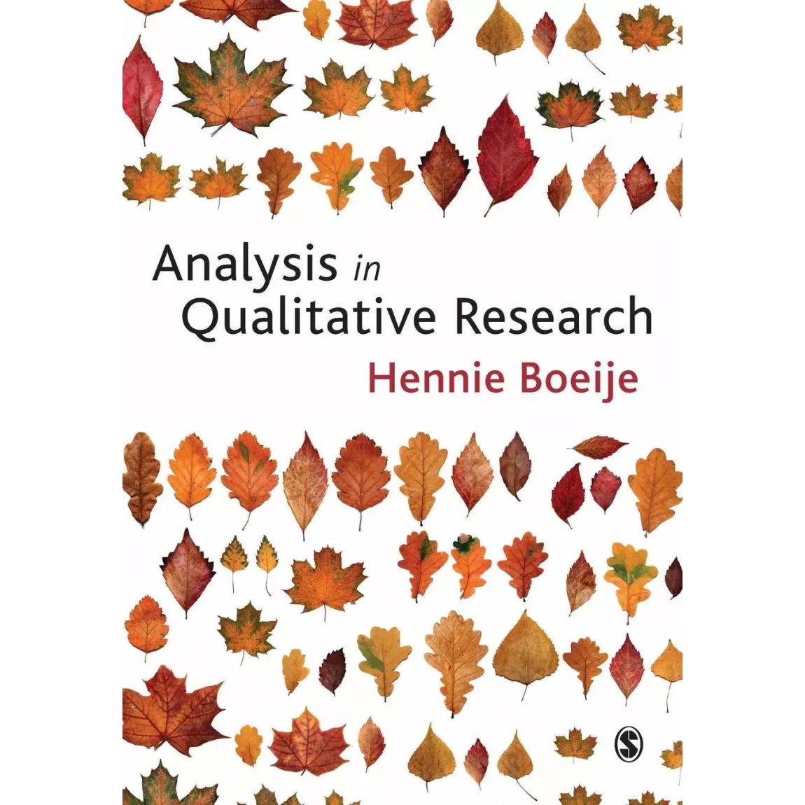 Analysis in Qualitative Research, Fachbücher von Hennie R Boeije