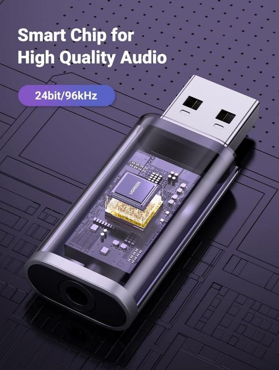 Actual product image Ugreen USB 2.0 to Audio Adapter USB Sound Card Stick (USB)