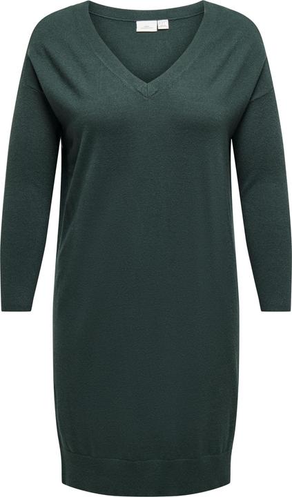 Only Curvy V-Ausschnitt Strickkleid