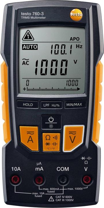 Batterien, 1 Satz Messleitungen, Testo 760-3 TRMS Multimeter