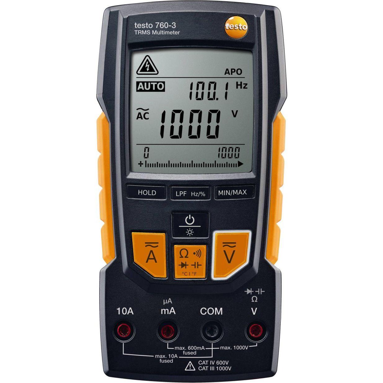 Testo, Multimeter, Hand-Multimeter digital 760-3 (CAT III 1000V, CAT IV 600V)