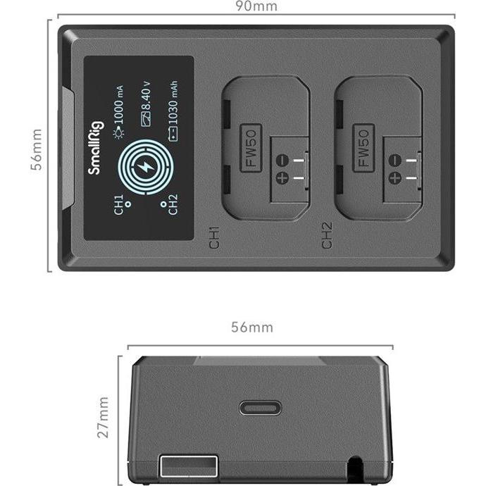 Thumbnail - SmallRig 4081 Battery Charger For NP-FW50 Batteries, Video Zubehör