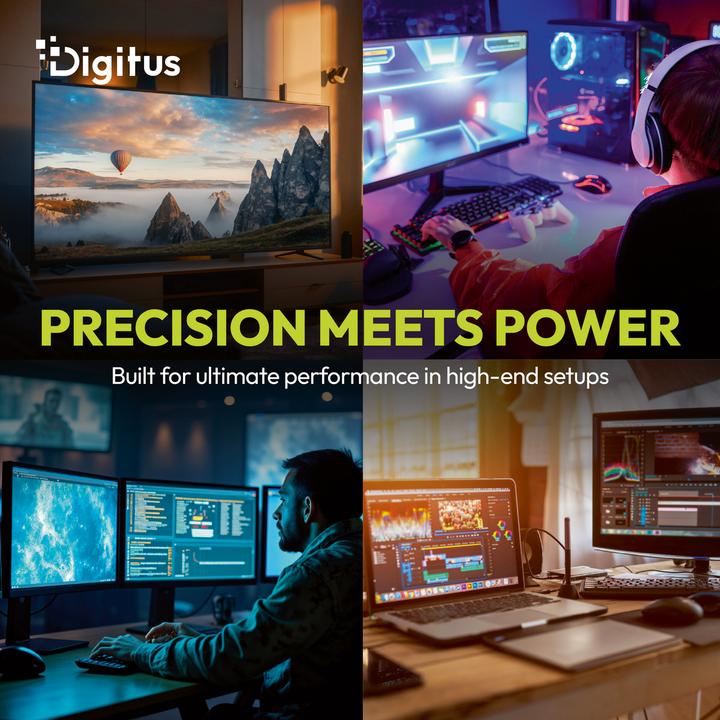 Produktbild Digitus USB Silikon Kabel, USB4 Version 2.0, USB 80Gbps, 1m, schwarz (1 m, USB 4 Version 2.0, 240 W)
