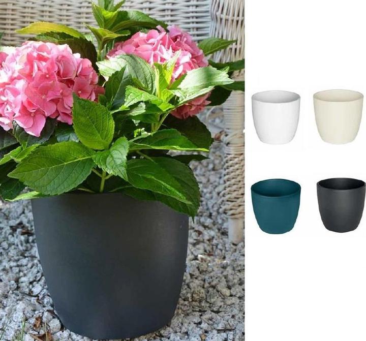 Produktbild Domoletti Ceramic pot, EMI, Ø 18 cm, antracyt (18 x 13.50 cm)