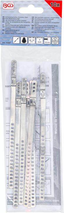 Actual product image BGS Axle Boot Clamp Set | Stainless Steel | 7 mm | 20 - 50 mm | 10 pcs. (50 mm)