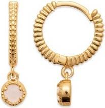 Image du produit Lara CREOLES Plaqué or - 10 MM - QUARTZ ROSE