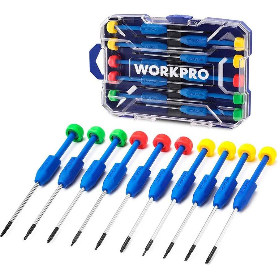 Workpro, Cacciavite, Cr-v precision screwdrivers, 10-piece set (Porta)