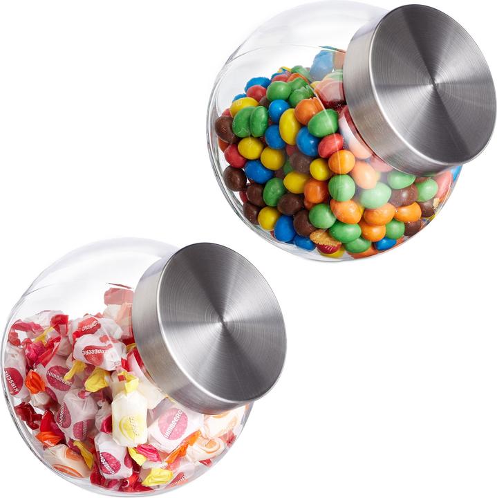 Image du produit Relaxdays 2x bocaux à bonbons (1.50 l)