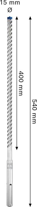 Produktbild Bosch Professional Zubehör Blau Zubehör 2608900213 EXPERT Bohrhammer SDS max-8X 15x400x540mm (15 Millimeter)