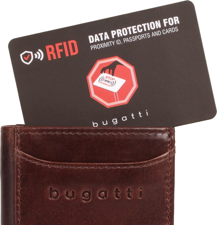 Produktbild Bugatti Secure Slim - RFID Kreditkartenhalter mit Wiener Münzfach Romano
