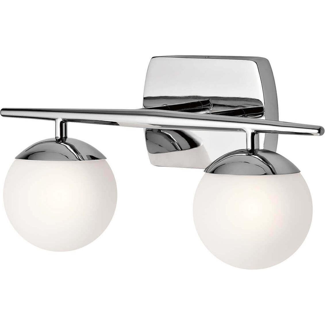 Elstead Lighting, Wandleuchte + Deckenleuchte, Jasper LED Wandleuchte G9 2-fach Poliertes Chrom IP44 (640 lm, G9)