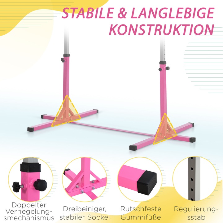 Produktbild Homcom Höhenverstellbare Gymnastikstange für Kinder