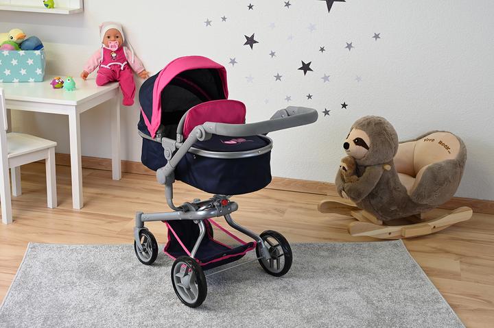 Actual product image Knorrtoys Doll's pram Boonk - flying hearts blue pink