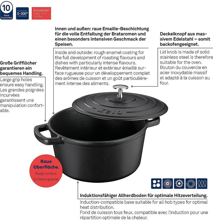 Image du produit Kela Calido (24 cm, Cocotte + faitout, Fonte)