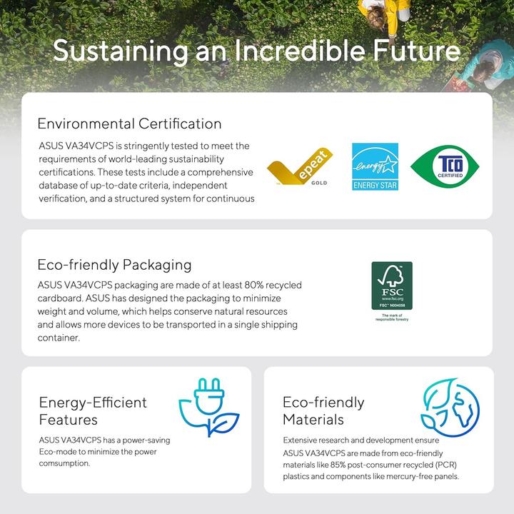 Produktbild ASUS ProArt VA34VCPSR 86.7cm (21:9) Curved WQHD (3440 x 1440 Pixel, 34")