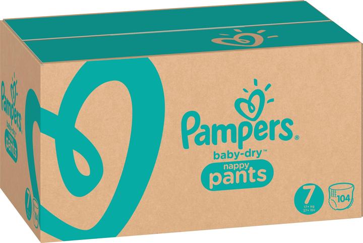 Actual product image Pampers Baby-Dry Pants (Size 7, Monthly box, 104 Piece)
