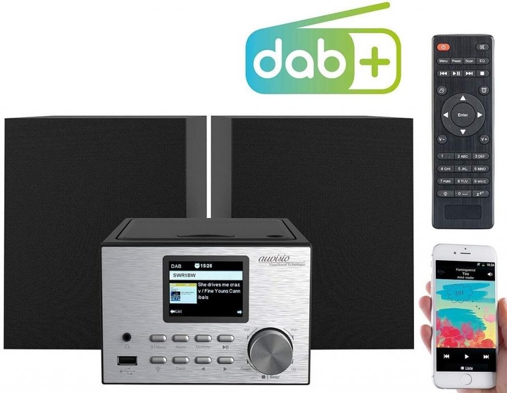 Actual product image Auvisio Micro stereo with web radio (CD player, Bluetooth)