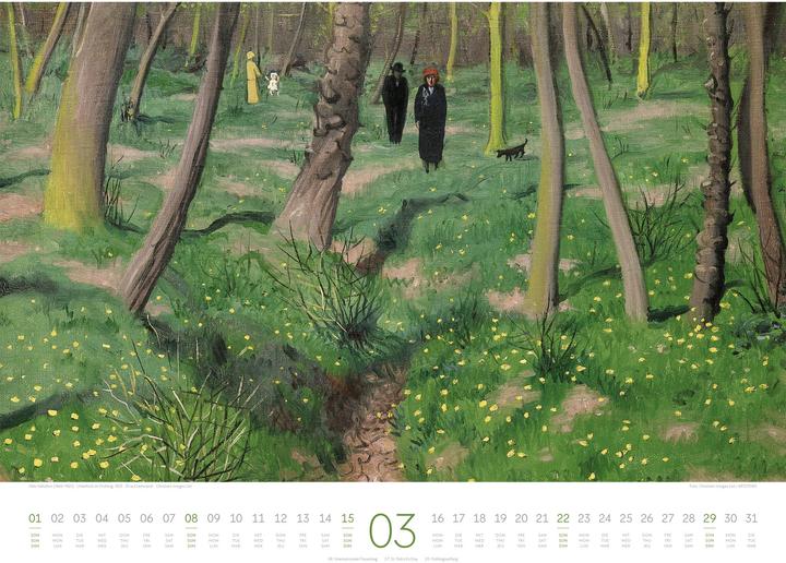Produktbild Kunstwerk Wald Kalender 2026 (54 x 42 cm, Harter Einband, Deutsch, Französisch, Englisch)