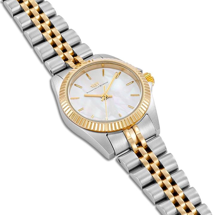 Actual product image Ladies quartz watch Cassina stainless steel silver/yellow gold - 26539 (Analogue wristwatch, 27.50 mm)