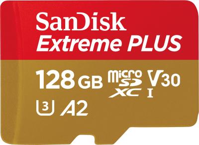 Immagine prodotto SANDISK Extreme Plus (128 GB, microSDXC, U3, UHS-I)