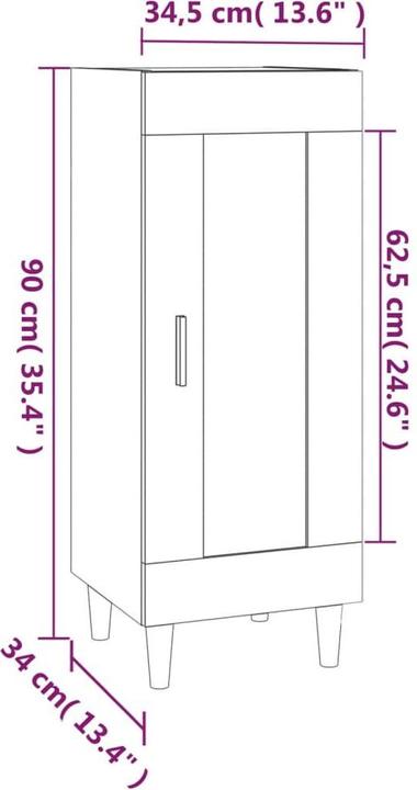 Image du produit vidaXL Ellis (34.50 x 34.50 x 90 cm)