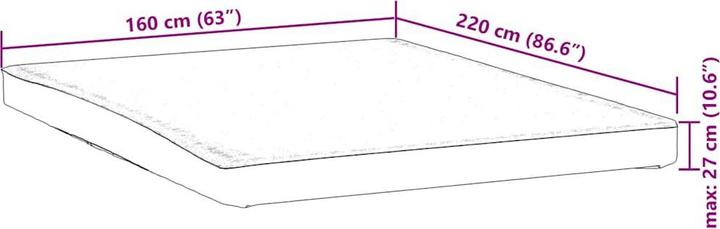 Produktbild VidaXL Matratzenschoner Matratzenauflage Matratzenschutz 160x220cm Wasserdicht (160 x 220 cm)
