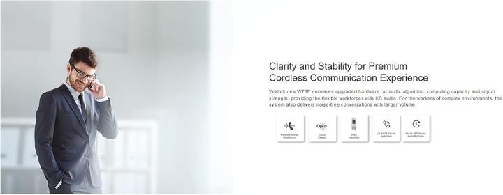 Actual product image Yealink W73P cordless telephone