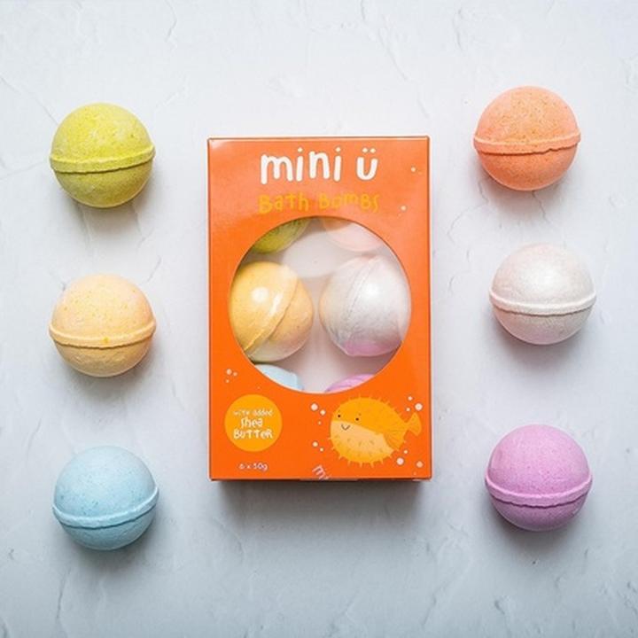 Actual product image Mini U Mini-U Shea Butter Bath Bombs 6x50g