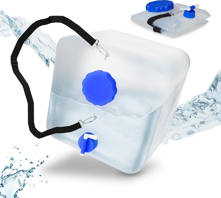 Relaxdays Bidon pliable de 15 litres, lot de 2