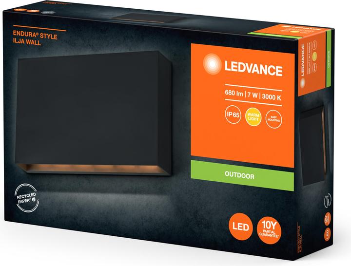Immagine prodotto Ledvance Endura Style IP65 Parete Ilja Grigio Scuro (330 lm, IP65)