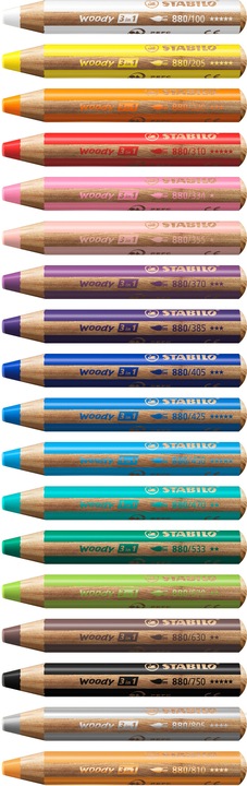 Actual product image STABILO woody 3 in 1 coloured pencil (Cyan blue, 1 x)