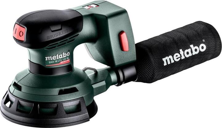 sans chargeur, Plateau de ponçage multi-hole auto-agrippant - 1 feuille abrasive auto-agrippante P 120 Bois et métal professional - Protecteur Ø 125 mm - Sac à poussière compact en textile - Clé hexagonale - Sans pack de batterie