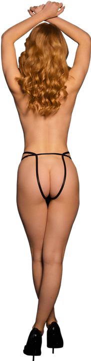 Produktbild Le Désir Sophia - Brief with Open Crotch and Buttock, Adjustable Slider and Golden Details - One Size (One Size)