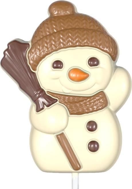 Produktbild miniSchoggi Lolly Schokoladenform Schneemann
