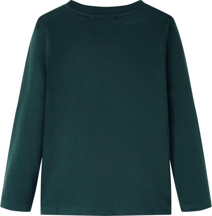 Immagine prodotto vidaXL Camicia a maniche lunghe per bambini verde scuro 116,Materiale: 100 (116)