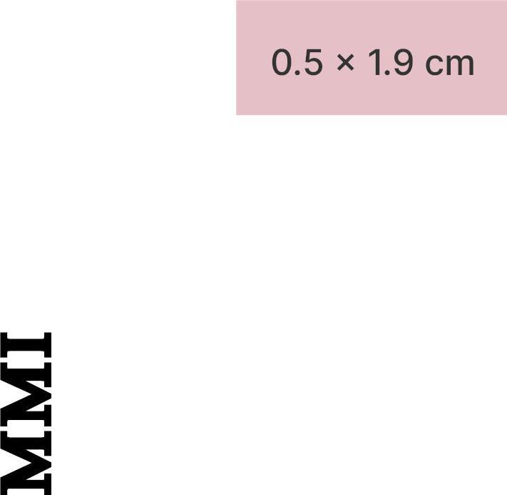 Produktbild minink Temporäres Tattoo – Römische Zahl MMI (2001)